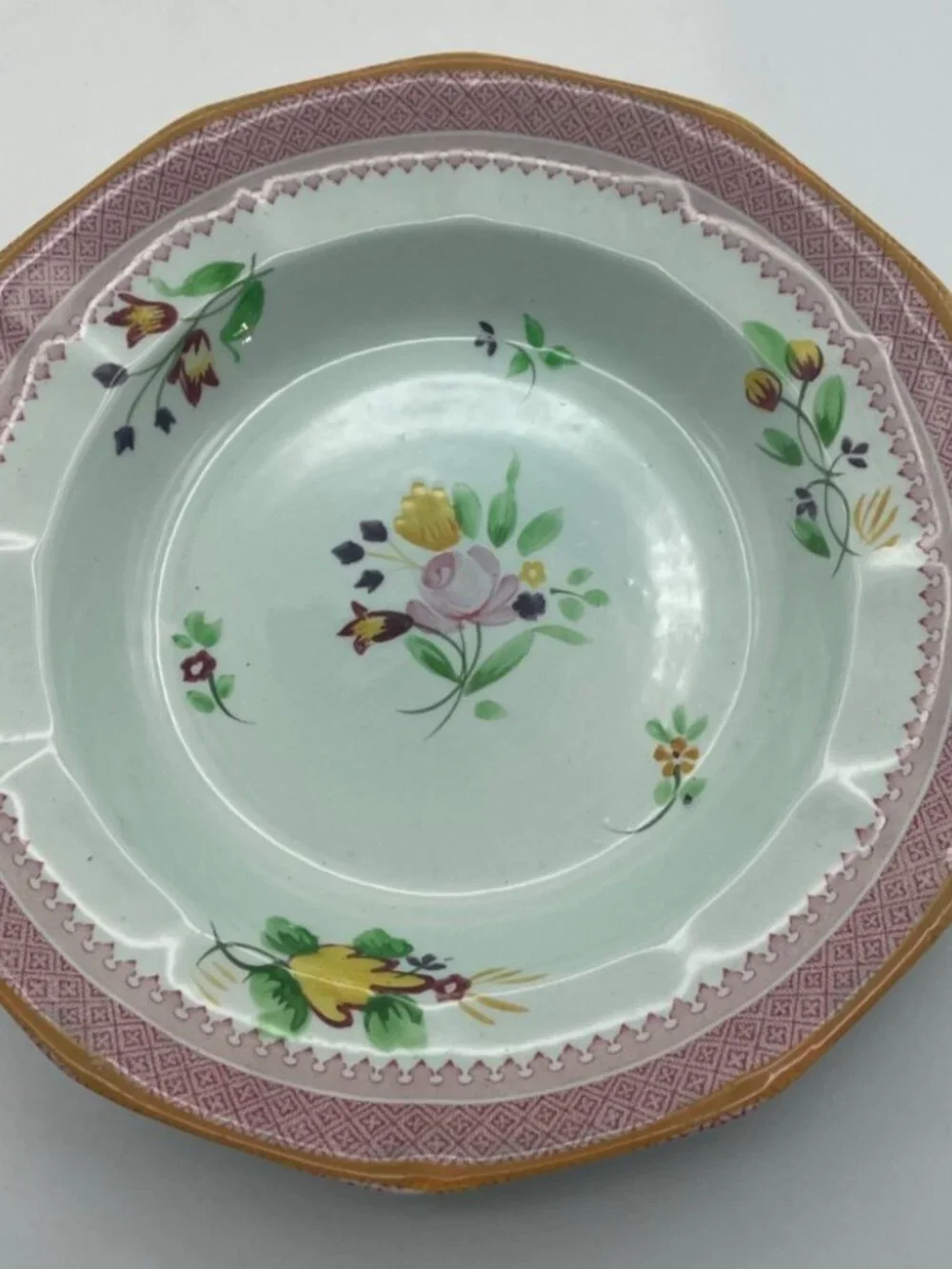 Set of 3 Adams Calyx Ware Lowestoft 8